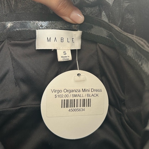 MABLE Aileen Ruffle Mini Dress, Black, Small, NWT - Picture 9 of 9